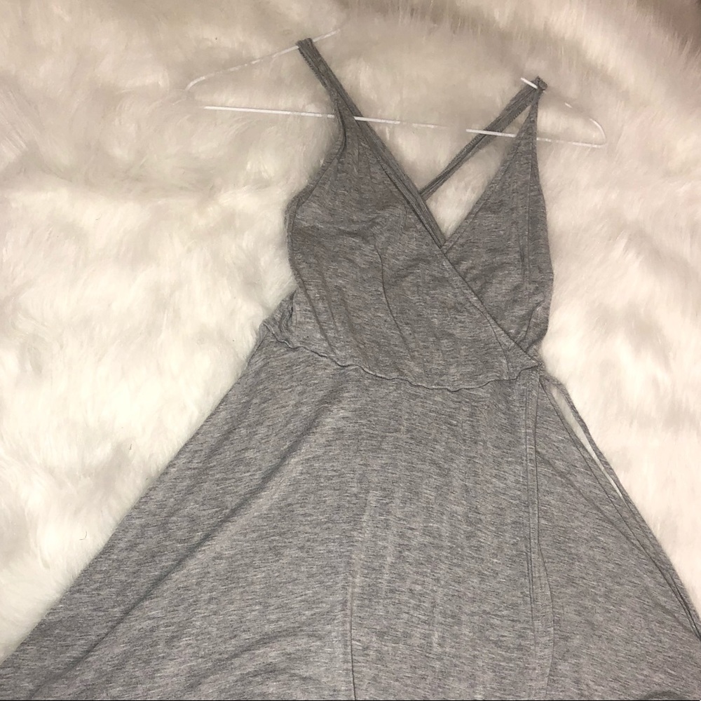 Grey strappy dress
